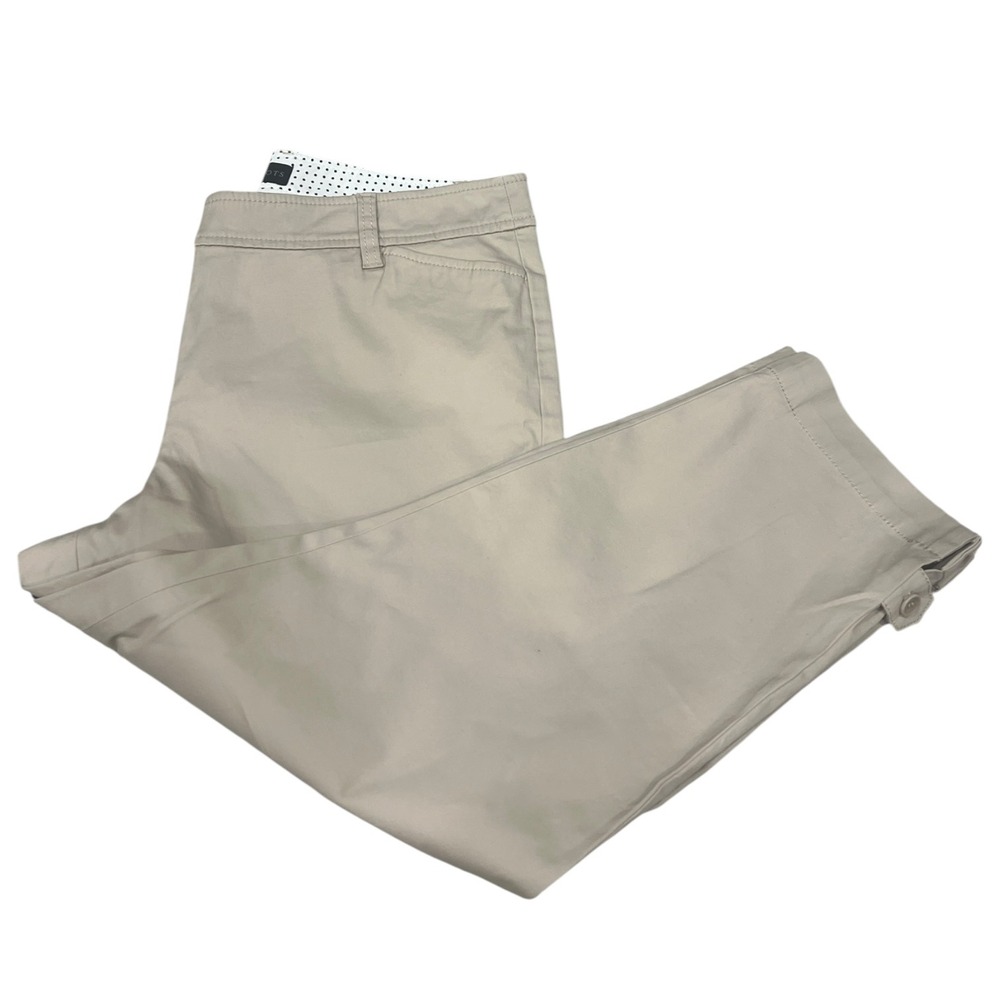Talbots Perfect Crop Pant Khaki Tan Petite 10P Straight Leg Chino Trousers